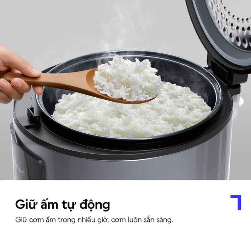 Nồi cơm điện LocknLock Essential Rice Cooker dung t&iacute;ch 1.8L - M&agrave;u Đen - EJR452BLK, , large image number null
